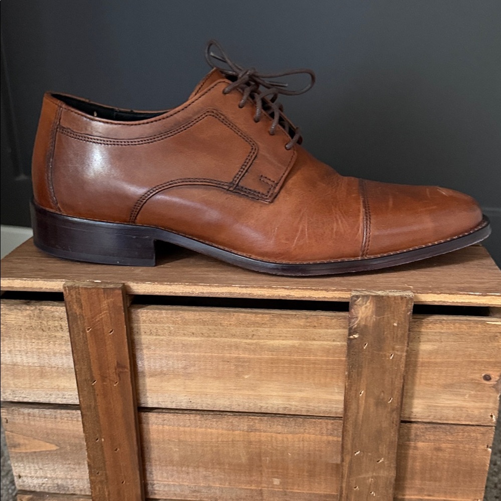 Johnston & Murphy  Leather Cap Toe  Oxfords‎ size 9 EUC